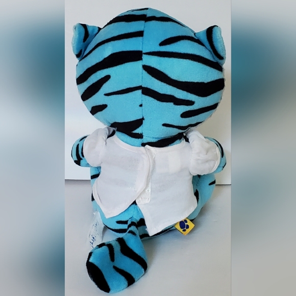 Build-A-Bear BAB Smallfry 7" Turquoise Tiger Plush Stuffed Toy w/Shirt - EUC - Picture 2 of 13
